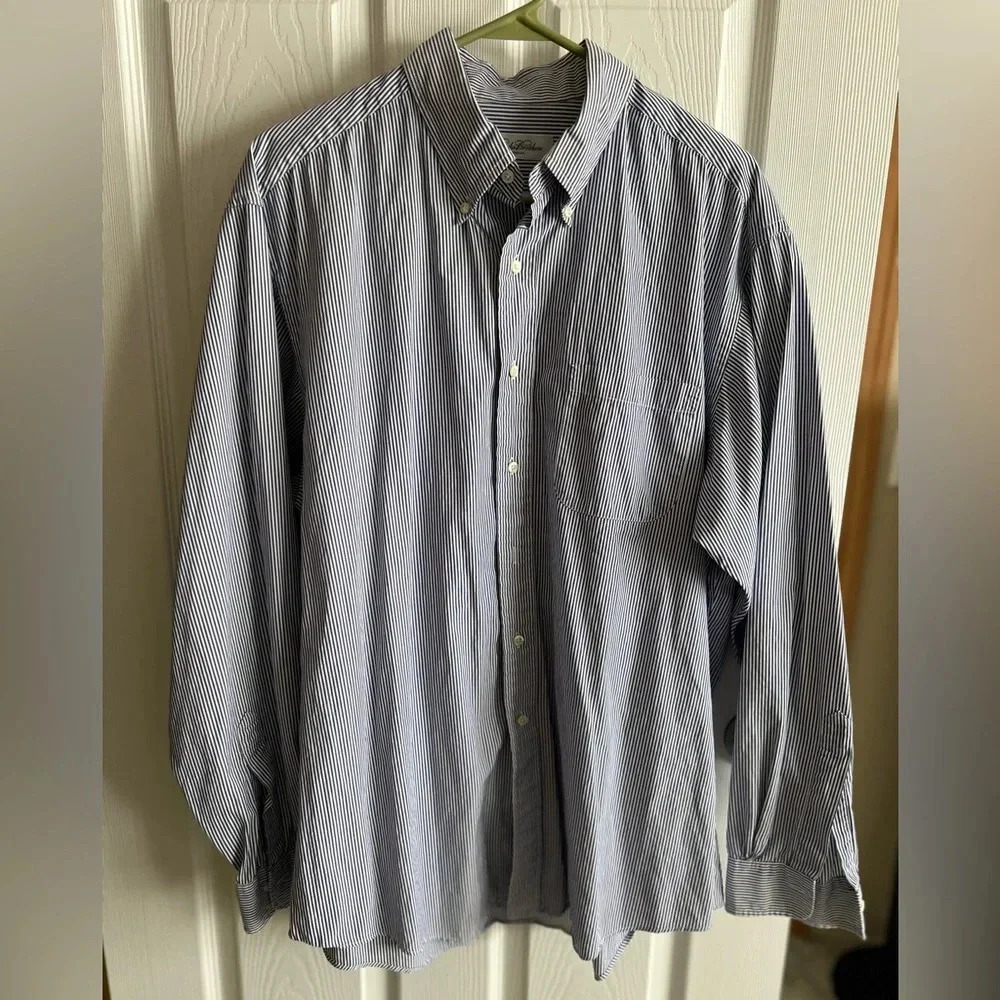 Brooks Brothers Men’s Blue/White striped button up